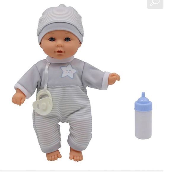 NWT Play Right 12” Soft Realistic Baby Doll With‎ Magnetic Pacifier Milk Bottle - Picture 1 of 5